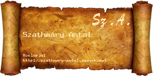Szathmáry Antal névjegykártya