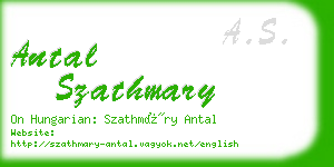 antal szathmary business card